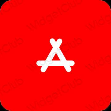 Estetik kırmızı AppStore uygulama simgeleri