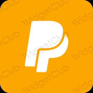 Estetski naranča Paypal ikone aplikacija