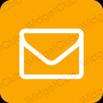 Estetický oranžový Mail ikony aplikací