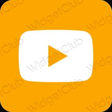 Estetico arancia Youtube icone dell'app
