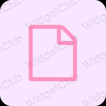 Estetyka fioletowy Files ikony aplikacji