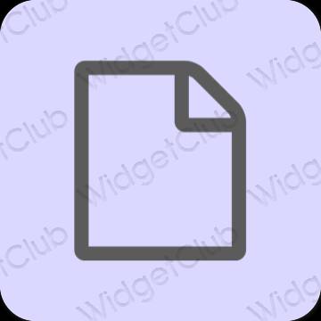 Estetik ungu Notes ikon aplikasi