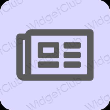 Estetisk pastellblå Files app ikoner