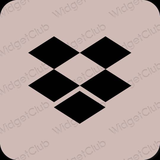 Estetisk beige Dropbox app ikoner
