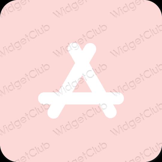 Estetis merah muda pastel AppStore ikon aplikasi