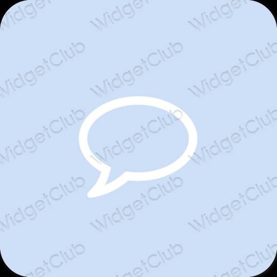 Estetyka pastelowy niebieski Messages ikony aplikacji