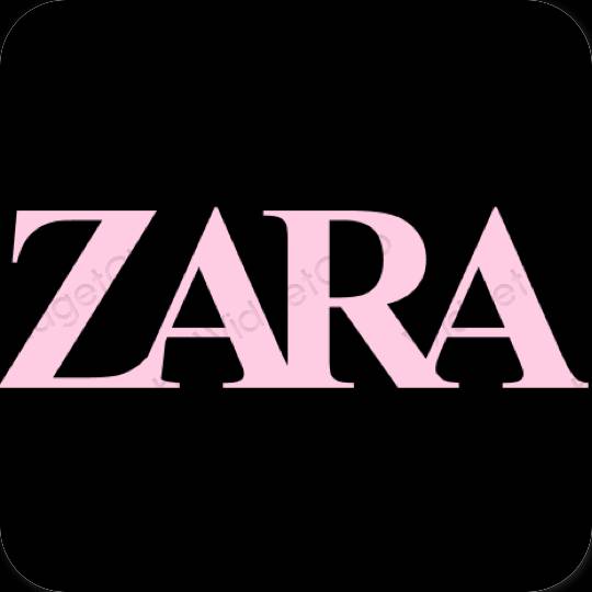 Estético Preto ZARA ícones de aplicativos