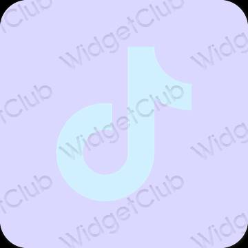 Æstetisk pastel blå TikTok app ikoner
