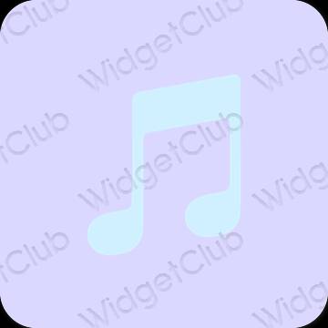 Estetis ungu Music ikon aplikasi