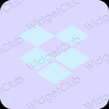 Estetis ungu Dropbox ikon aplikasi
