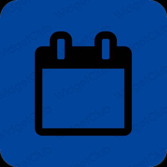 Estético azul Calendar ícones de aplicativos