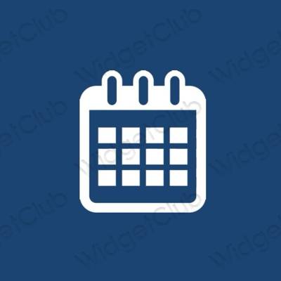 审美的 蓝色的 Calendar 应用程序图标