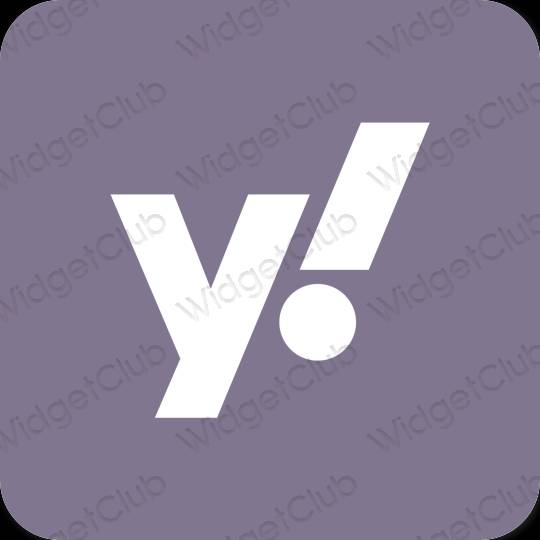 Esztétika lila Yahoo! alkalmazás ikonok