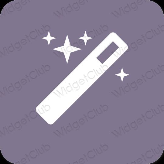 Estetyka fioletowy Ulike ikony aplikacji