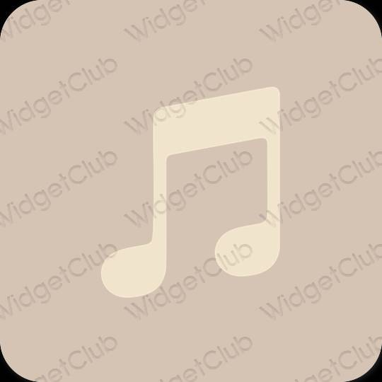 Estetik kuning air Apple Music ikon aplikasi