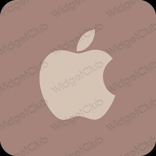 Estetik Kahverengi Apple Store uygulama simgeleri