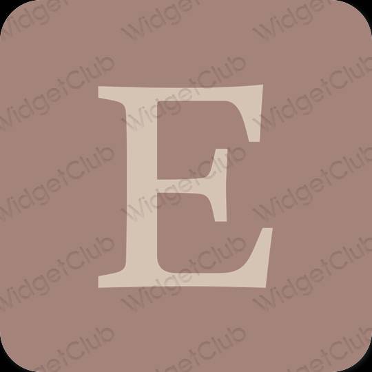Estetski smeđa Etsy ikone aplikacija