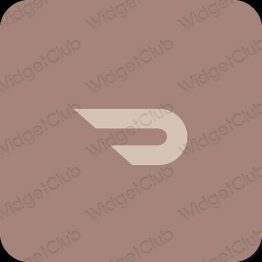 Aesthetic brown Doordash app icons