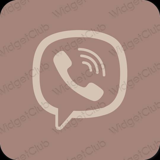 Estetico Marrone Viber icone dell'app
