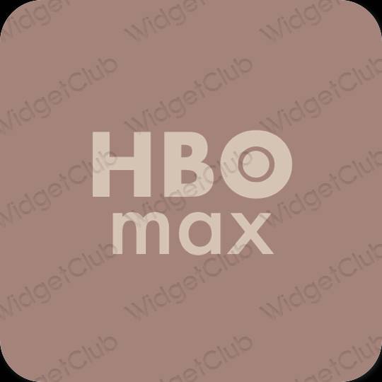 Esztétika barna HBO MAX alkalmazás ikonok