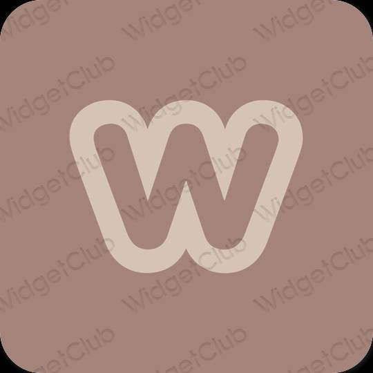 Estetik coklat Weebly ikon aplikasi