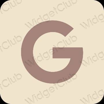 Естетски беж Google иконе апликација