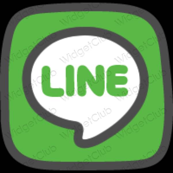 Estetyczne LINE ikony aplikacji