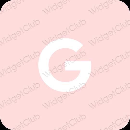 Estetic roz Google pictogramele aplicației