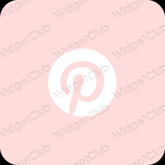 Estetyka pastelowy róż Pinterest ikony aplikacji