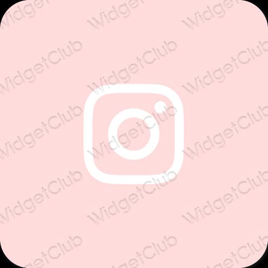 Esteettinen pastelli pinkki Instagram sovelluskuvakkeet