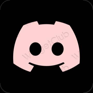 Estetyka różowy discord ikony aplikacji