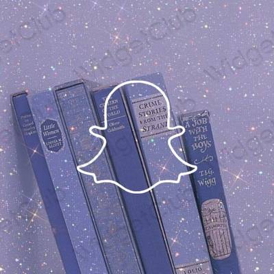 Ესთეტიური პასტელი ლურჯი snapchat აპლიკაციის ხატები