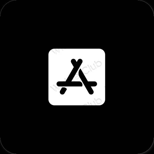 Æstetisk sort AppStore app ikoner