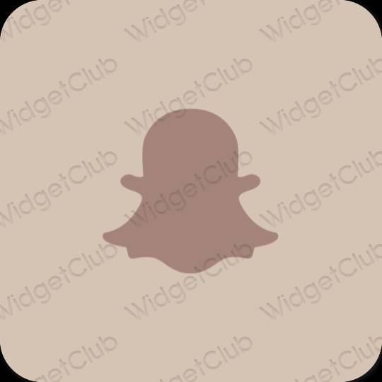 Estetický béžový snapchat ikony aplikací