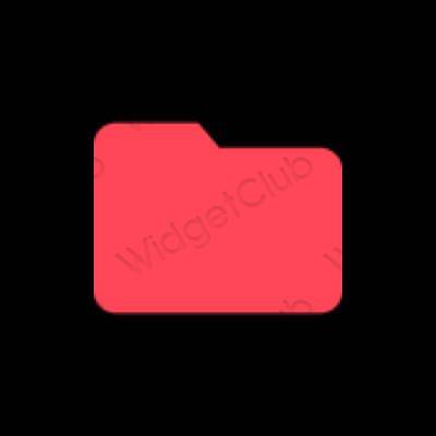 Estetik hitam Files ikon aplikasi