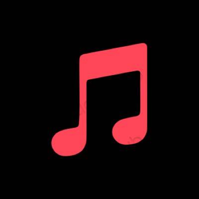 Æstetisk sort Music app ikoner