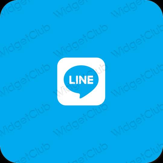 Естетичний блакитний LINE значки програм