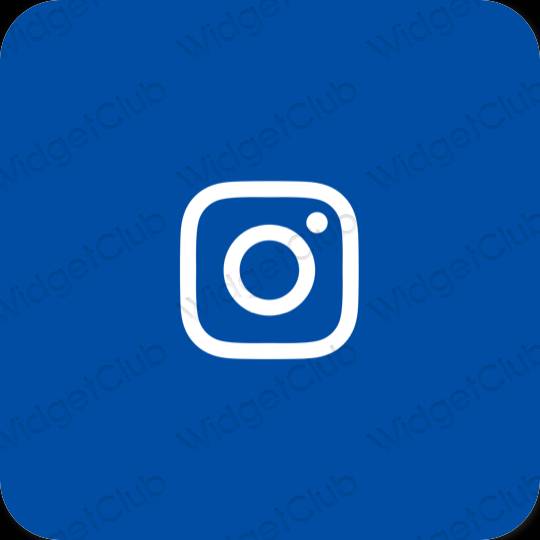 Естетичний блакитний Instagram значки програм