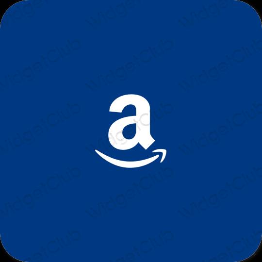 Αισθητικός μπλε Amazon εικονίδια εφαρμογών