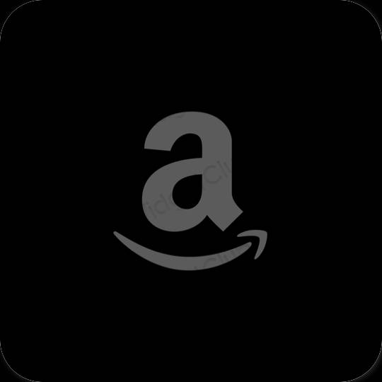 Estetisk svart Amazon app ikoner