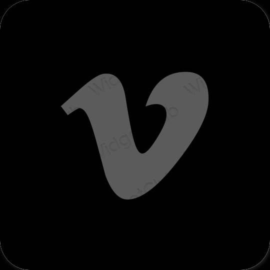 Esztétikus Vimeo alkalmazásikonok