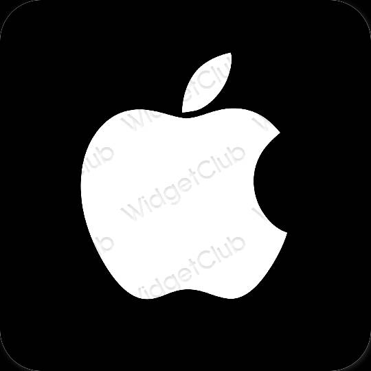 審美的 黑色的 Apple Store 應用程序圖標