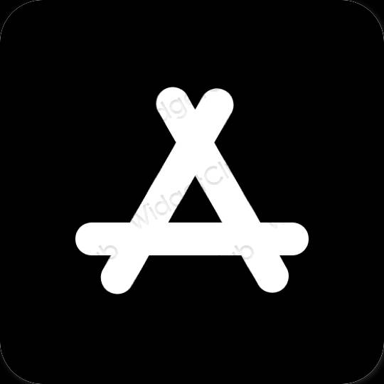 Estetický Černá AppStore ikony aplikací