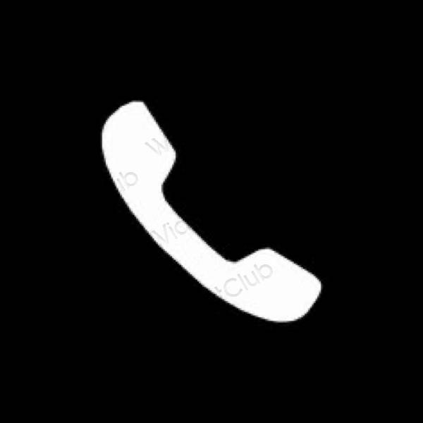 Estetisk svart Phone app ikoner