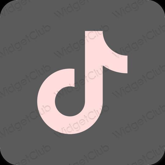 Æstetisk grå TikTok app ikoner