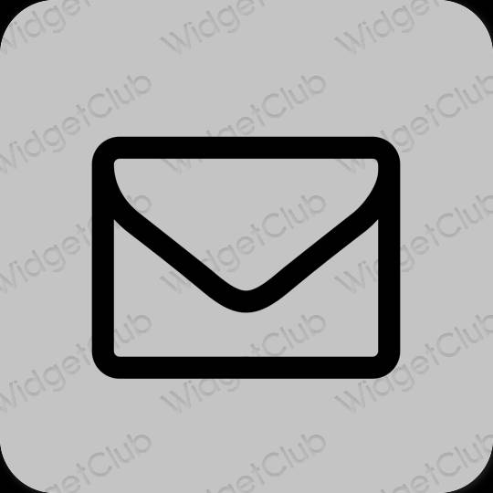 Estético gris Mail iconos de aplicaciones