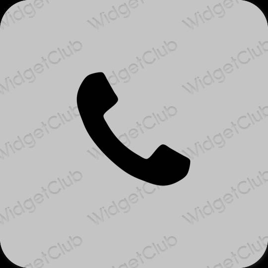 Estetsko siva Phone ikone aplikacij
