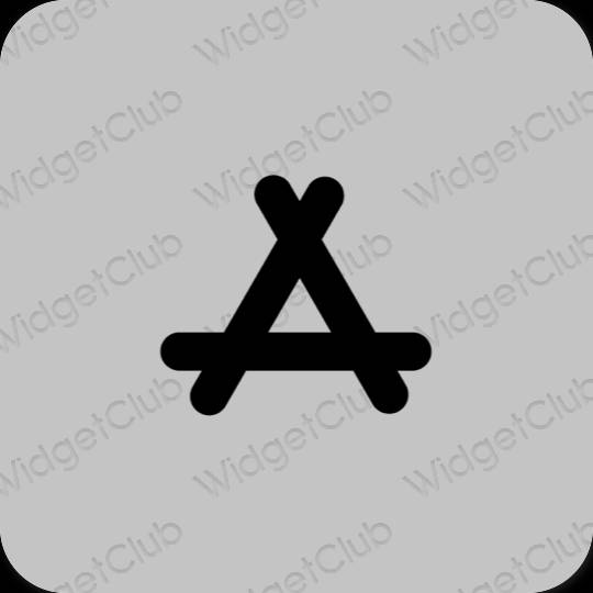 Estetické sivá AppStore ikony aplikácií