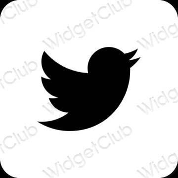 Esthetische Twitter app-pictogrammen