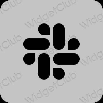 Estetis Abu-abu Slack ikon aplikasi
